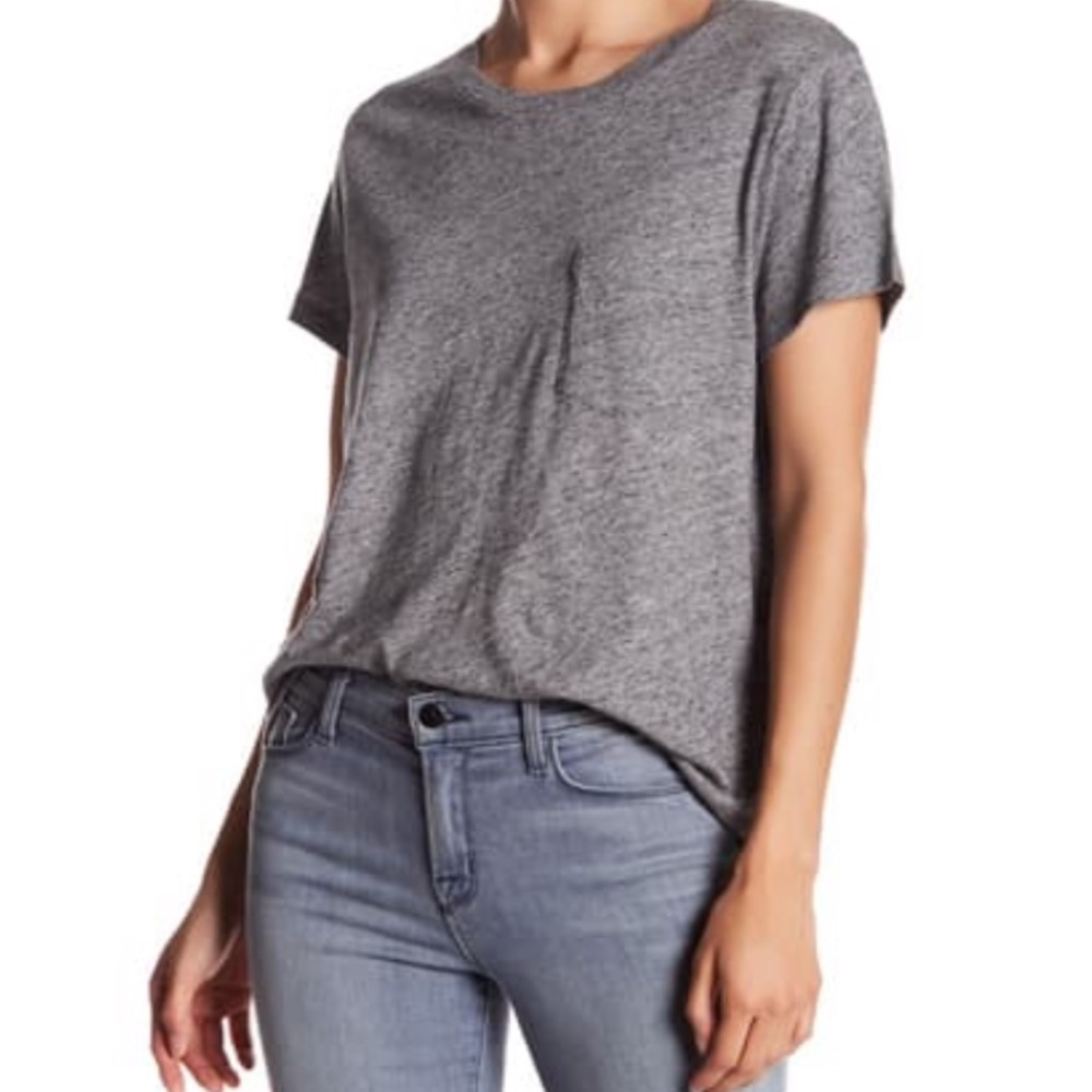 Madewell Heathered Gray Crewneck Pocket Tee